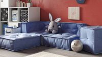 MyColorCube Kinder-Sofa Set C blau 4-teilig